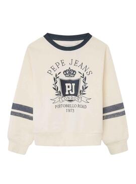 Sudadera Pepe Jeans Tina Mousse Beige Niña