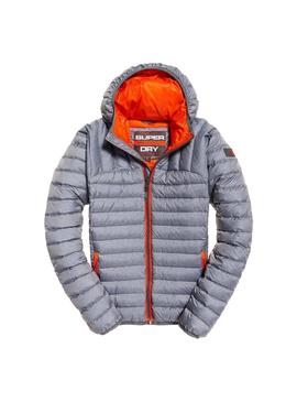 Plumífero Superdry Chromatic Gris Para Hombre
