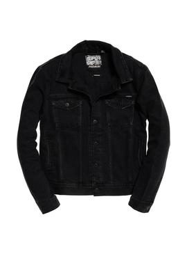 Cazadora Vaquera Superdry Highwayman Negro Hombre