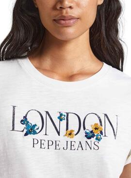 Camiseta Pepe Jeans Velvet Blanco para Mujer