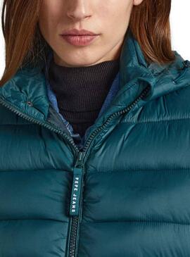 Chaqueta Pepe Jeans Maddie Long Verde para Mujer