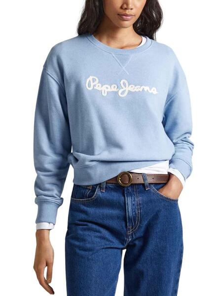 Sudadera Pepe Jeans Nanette Azul Para Mujer