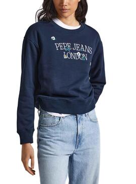 Sudadera Pepe Jeans Vella Azul Marino para Mujer