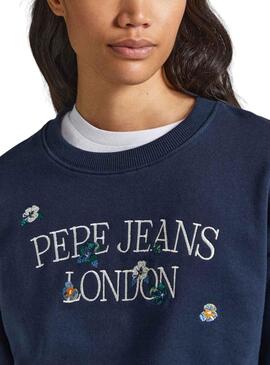 Sudadera Pepe Jeans Vella Azul Marino para Mujer