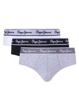 Pack 3 Slips Pepe Jeans Gris para Hombre