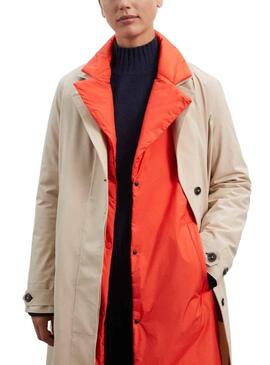 Gabardina Ecoalf Albert Beige para Mujer
