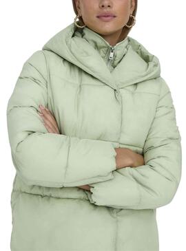 Chaqueta Only New Sydney Sara Puffer Verde Mujer