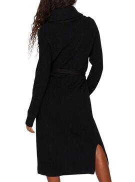 Vestido Vila Viril Half Zipper Negro para Mujer