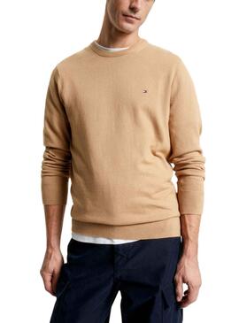 Jersey Tommy Hilfiger Pima Beige para Hombre