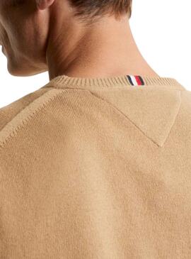 Jersey Tommy Hilfiger Pima Beige para Hombre