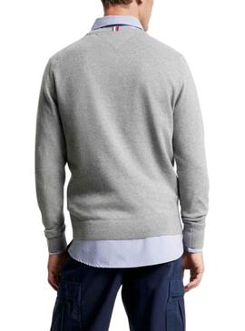 Jersey Tommy Hilfiger Pima Cashmere Gris Hombre