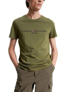 Camiseta Tommy Hilfiger Logo Verde para Hombre