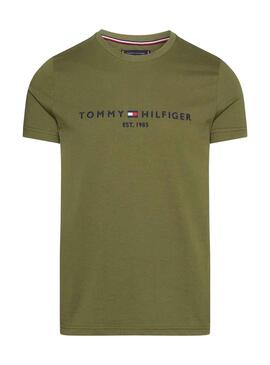Camiseta Tommy Hilfiger Logo Verde para Hombre