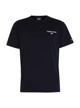 Camiseta Tommy Jeans Linear Back Negro Hombre