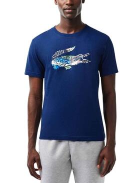 Camiseta Lacoste Sport Punto Azul para Hombre