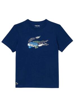 Camiseta Lacoste Sport Punto Azul para Hombre