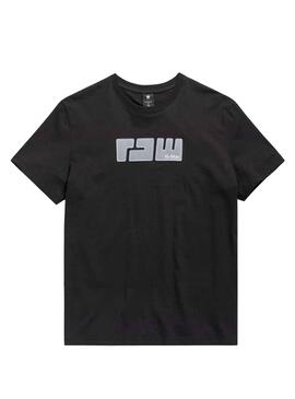 Camiseta G-Star Raw Felt Negro para Hombre