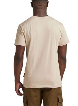 Camiseta G-Star Raw Felt Beige para Hombre