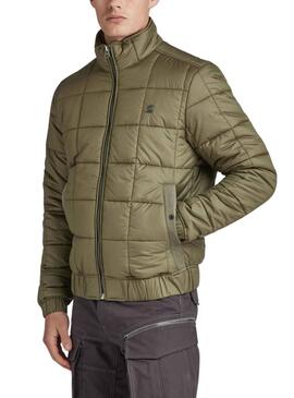 Chaqueta G-Star Meefic Quilted Verde para Hombre