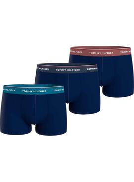 Pack 3 Bóxers Tommy Hilfiger Trunk Marino Hombre