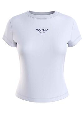 Camiseta Tommy Jeans Essential Logo Blanco Mujer