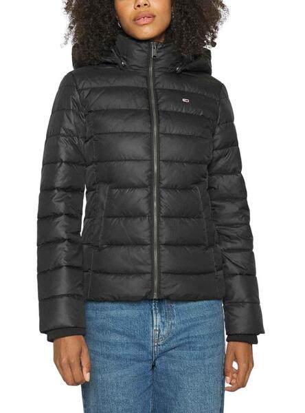 Chaqueta Tommy Jeans Basic Hooded Negro Mujer