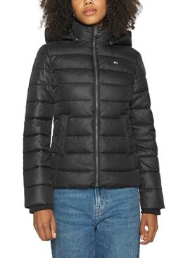 Chaqueta Tommy Jeans Basic Hooded Negro Mujer