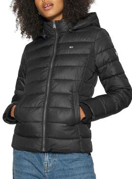 Chaqueta Tommy Jeans Basic Hooded Negro Mujer