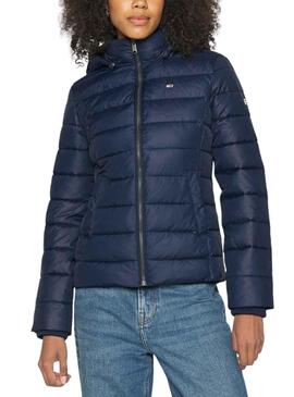 Chaqueta Tommy Jeans Basic Hooded Marino Mujer