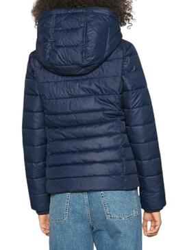 Chaqueta Tommy Jeans Basic Hooded Marino Mujer