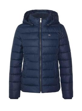 Chaqueta Tommy Jeans Basic Hooded Marino Mujer