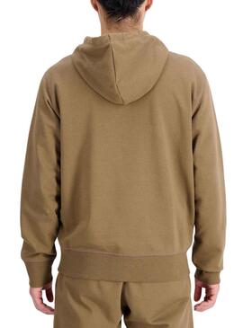 Sudadera New Balance Stacked Marrón Hombre
