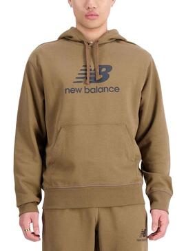 Sudadera New Balance Stacked Marrón Hombre