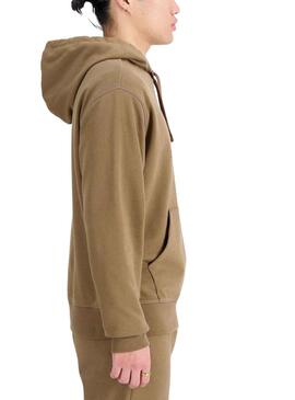Sudadera New Balance Stacked Marrón Hombre