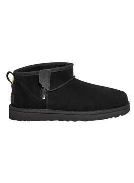 Botas UGG Classic Ultra Mini Zip Negro Para Hombre