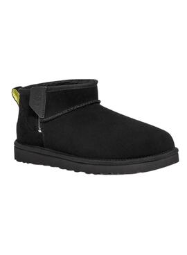 Botas UGG Classic Ultra Mini Zip Negro Para Hombre