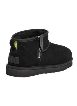 Botas UGG Classic Ultra Mini Zip Negro Para Hombre