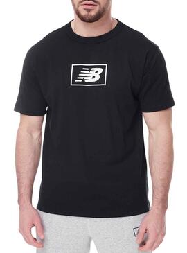 Camiseta New Balance Essentials Logo Negro Hombre