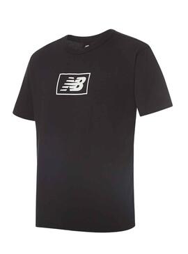 Camiseta New Balance Essentials Logo Negro Hombre