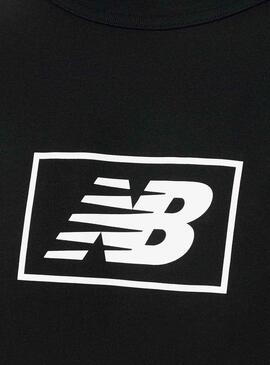 Camiseta New Balance Essentials Logo Negro Hombre