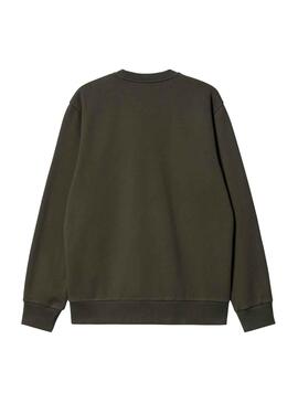 Sudadera Carhartt Script Embroidery Verde Hombre
