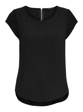 Camiseta Only Vic Solid Negro para Mujer