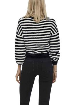 Jersey Only Piumo Rayas Negro para Mujer