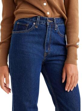 Pantalón Vaquero Levis 80S Mom Jeans Azul Mujer