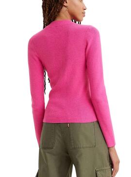 Jersey Levis Crew Rib Sweater Rosa para Mujer