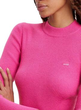 Jersey Levis Crew Rib Sweater Rosa para Mujer