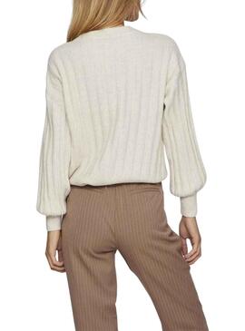 Jersey Vila Vitycia O Neck Knit Blanco para Mujer