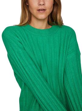 Jersey Vila Vitycia O Neck Verde para Mujer
