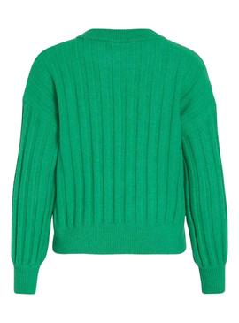 Jersey Vila Vitycia O Neck Verde para Mujer