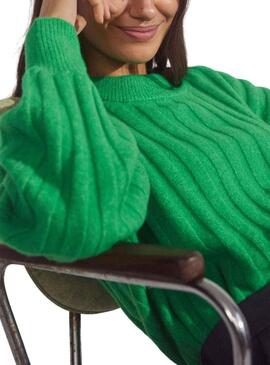 Jersey Vila Vitycia O Neck Verde para Mujer